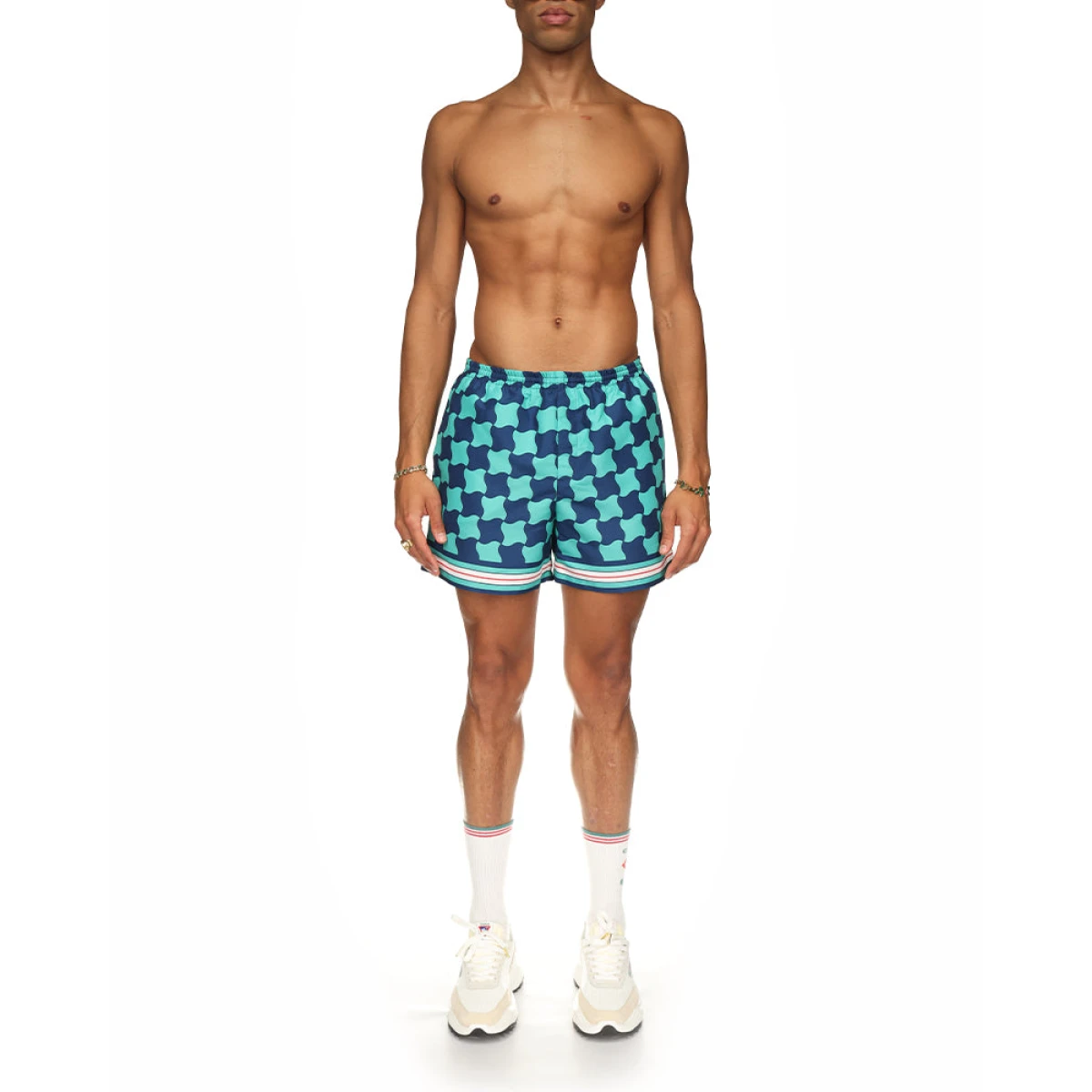 Pool Tile Swim Trunks view 2