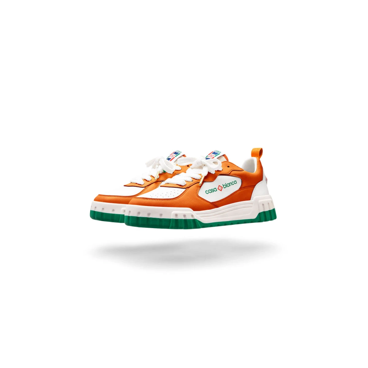 Mens The Court Orange & White Sneaker view 3